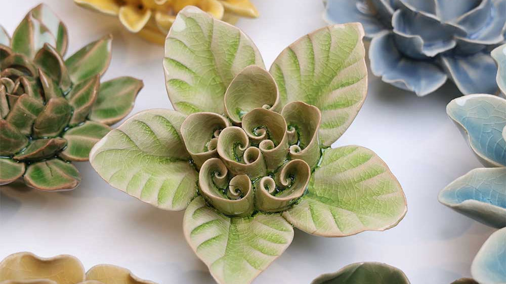 How to Hang Ceramic Flowers - Chive Ceramics Studio