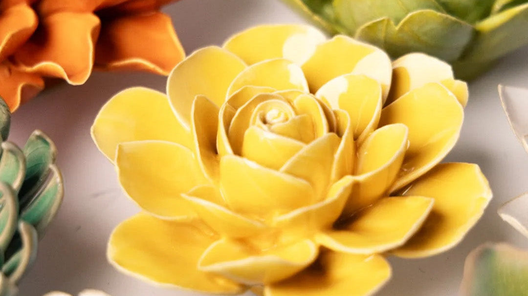 How to hang ceramic flowers - Chive Studio