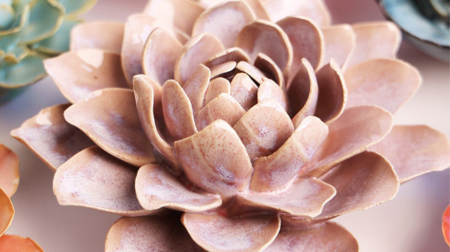 July birth flower water lily ceramic flower by Chive Studio