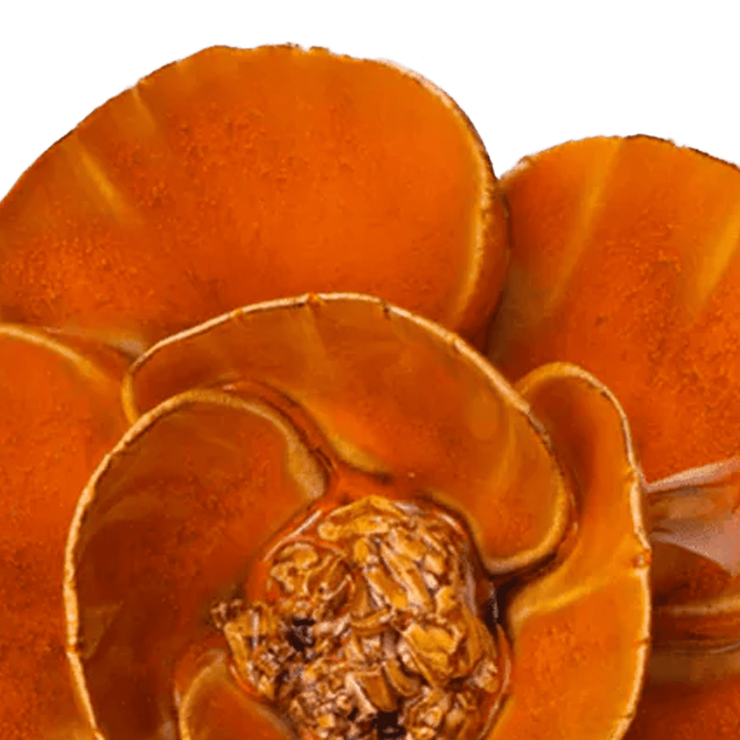August birth flower: the poppy in handmade ceramic - Chive Ceramics Studio