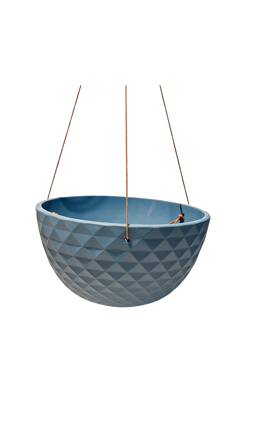 Blue Grey Porcelain Modern Hanging Planter - Mofo - handmade by Chive Studio Toronto