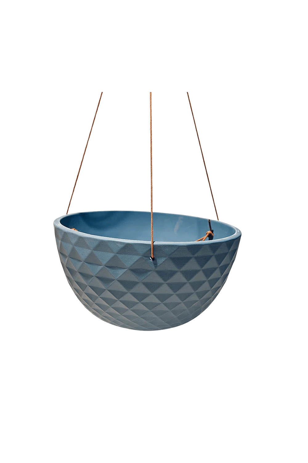 Blue Grey Porcelain Modern Hanging Planter - Mofo - handmade by Chive Studio Toronto