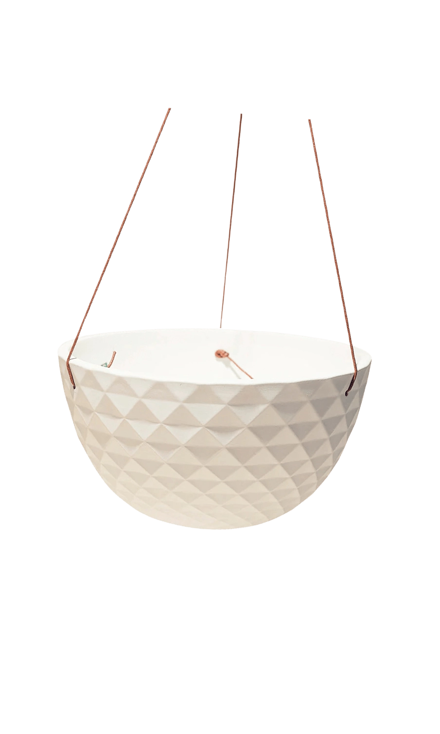 White Porcelain Modern Hanging Planter - Mofo - handmade by Chive Studio Toronto