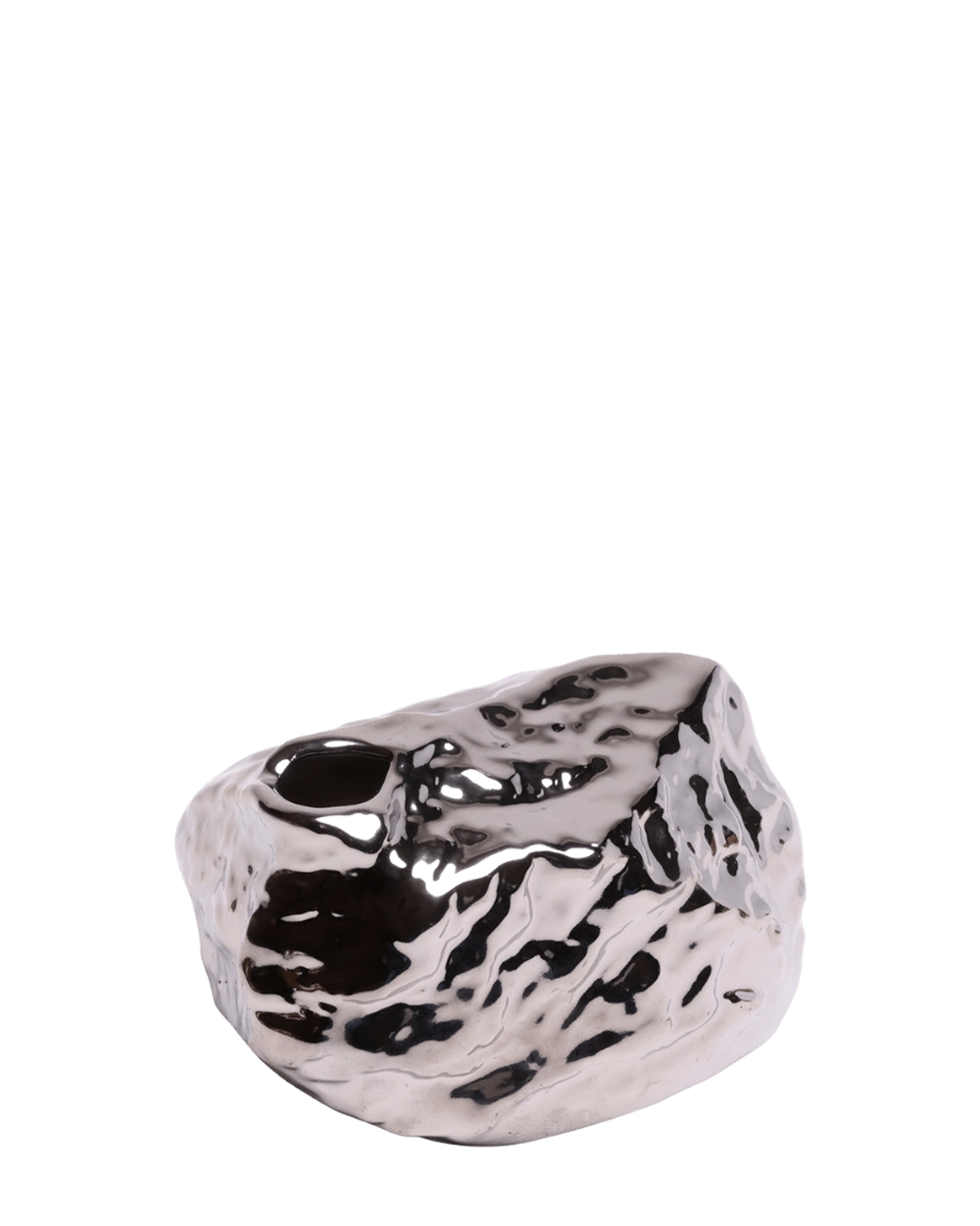 Chrome Ceramic Floral Vase - Alu - handmade by Chive Studio Toronto