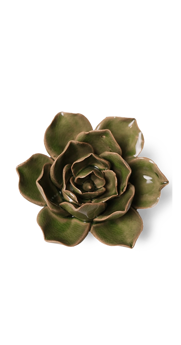 Green - Flower - handmade by Chive Studio Toronto