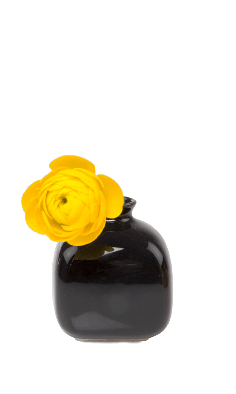 Black Ceramic Bud Vase for Flowers - Inkwell - handmade by Chive Studio Toronto