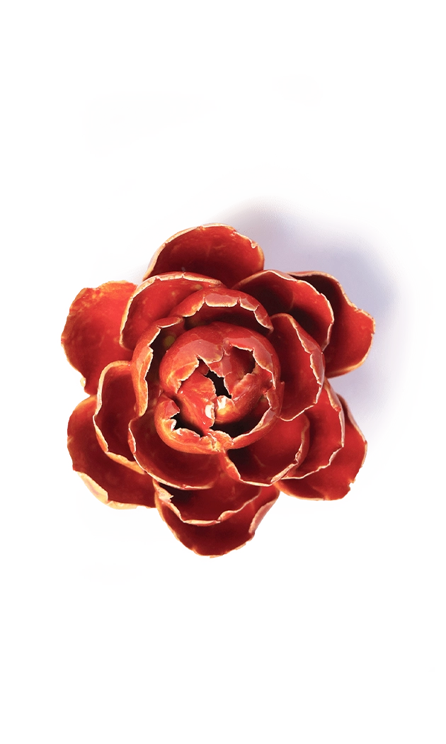 Orange Yellow - Gay Paree Peony - handmade by Chive Studio Toronto
