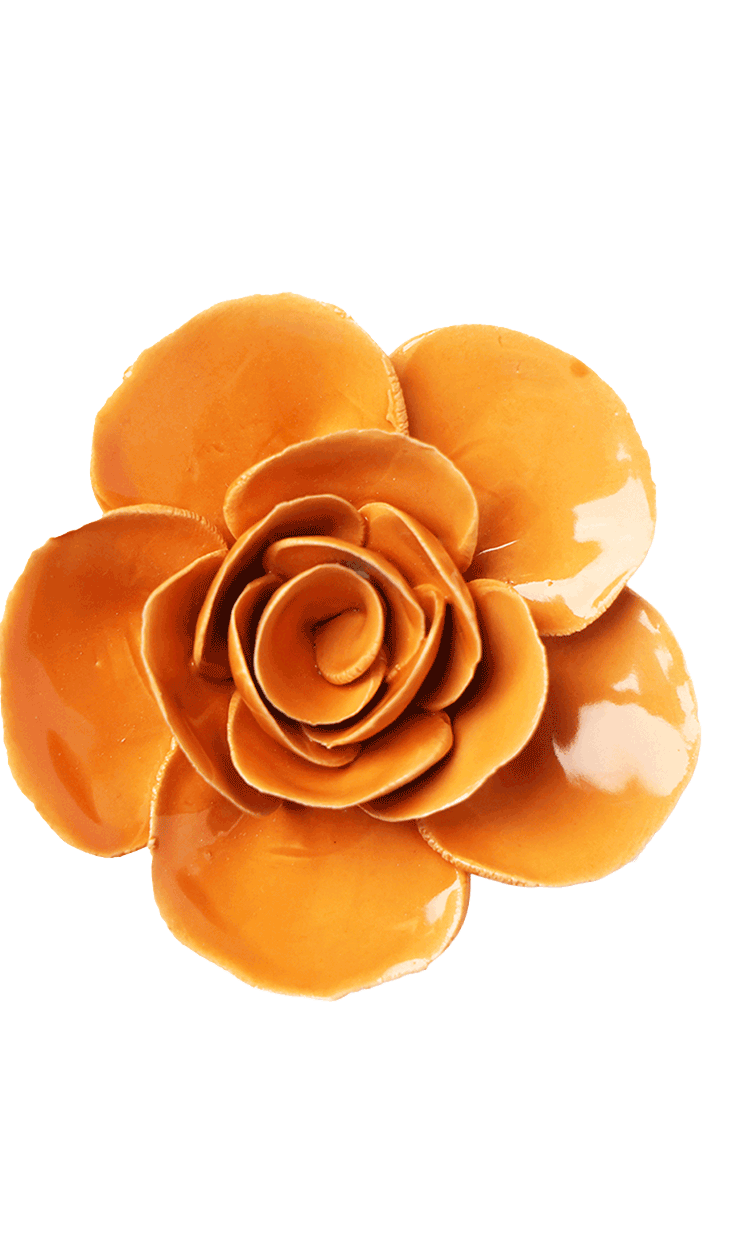 Orange - Elegance Ranunculus - handmade by Chive Studio Toronto