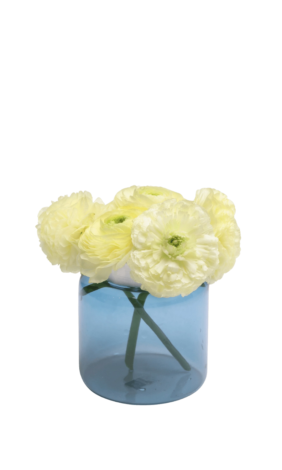 Blue Glass Modern Flower Vase - Jar - handmade by Chive Studio Toronto