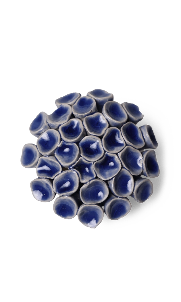 Blue - Flower Medium - handmade by Chive Studio Toronto