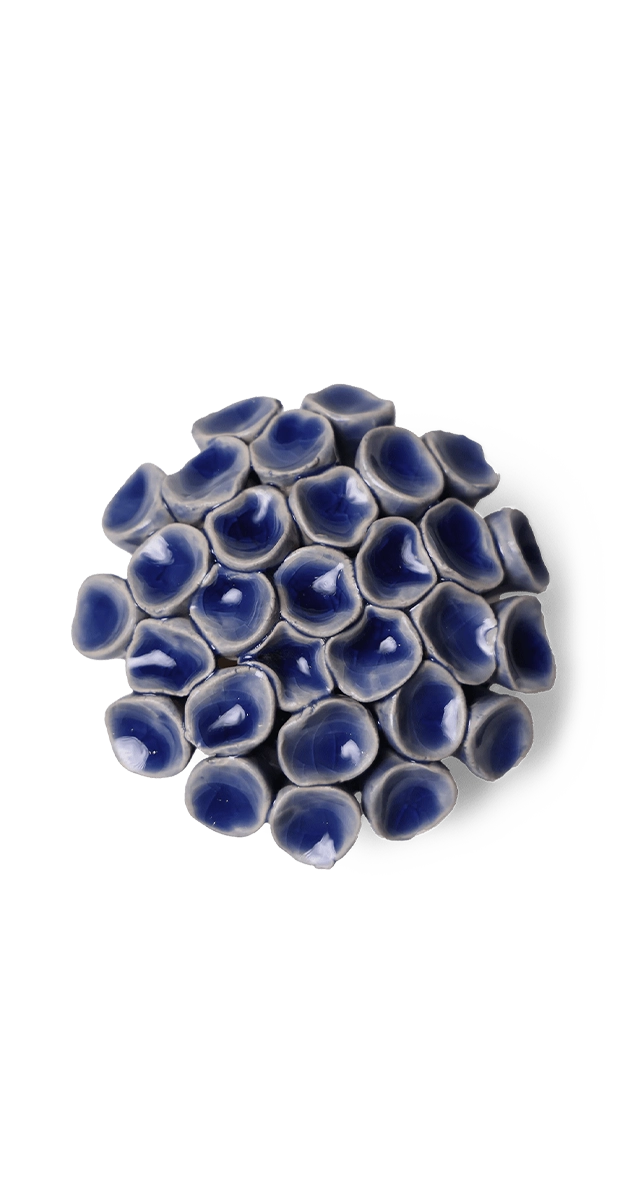 Blue - Flower Medium - handmade by Chive Studio Toronto