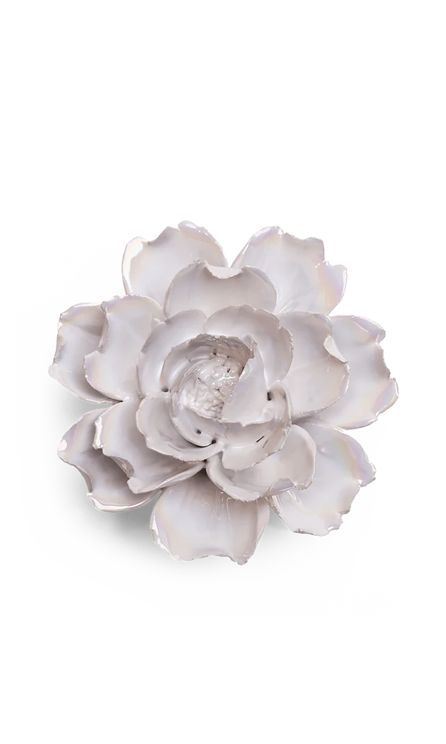 Pearlescent White - Rose - handmade by Chive Studio Toronto