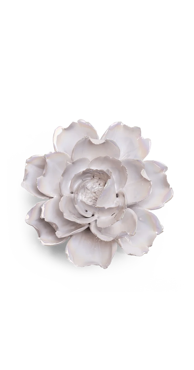 Pearlescent White - Rose - handmade by Chive Studio Toronto