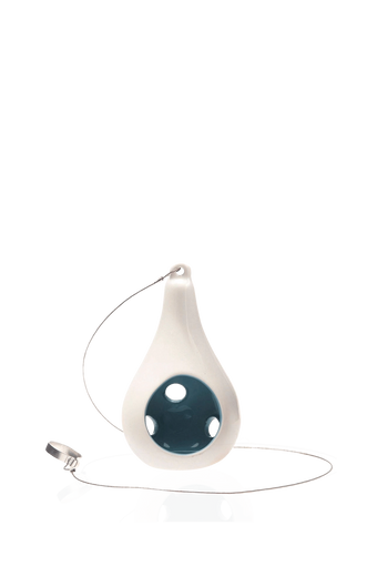 White Blue Ceramic Hanging Air Plant Holder - Pod - handmade by Chive Studio Toronto