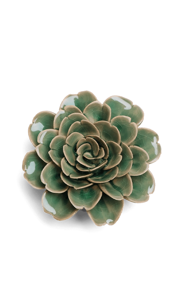 Jungle Green Tea - Rose - handmade by Chive Studio Toronto