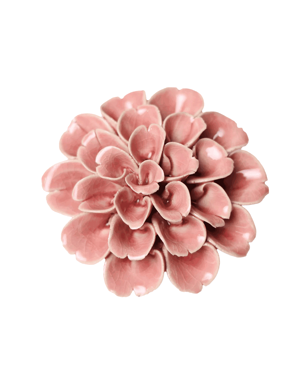 Champagne Pink Hydrangea ceramic wall flower — English Garden Collection — Chive Ceramics Studio