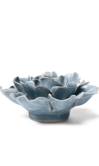 Pastel Blue Rose ceramic wall flower — English Garden collection — by Chive Studio