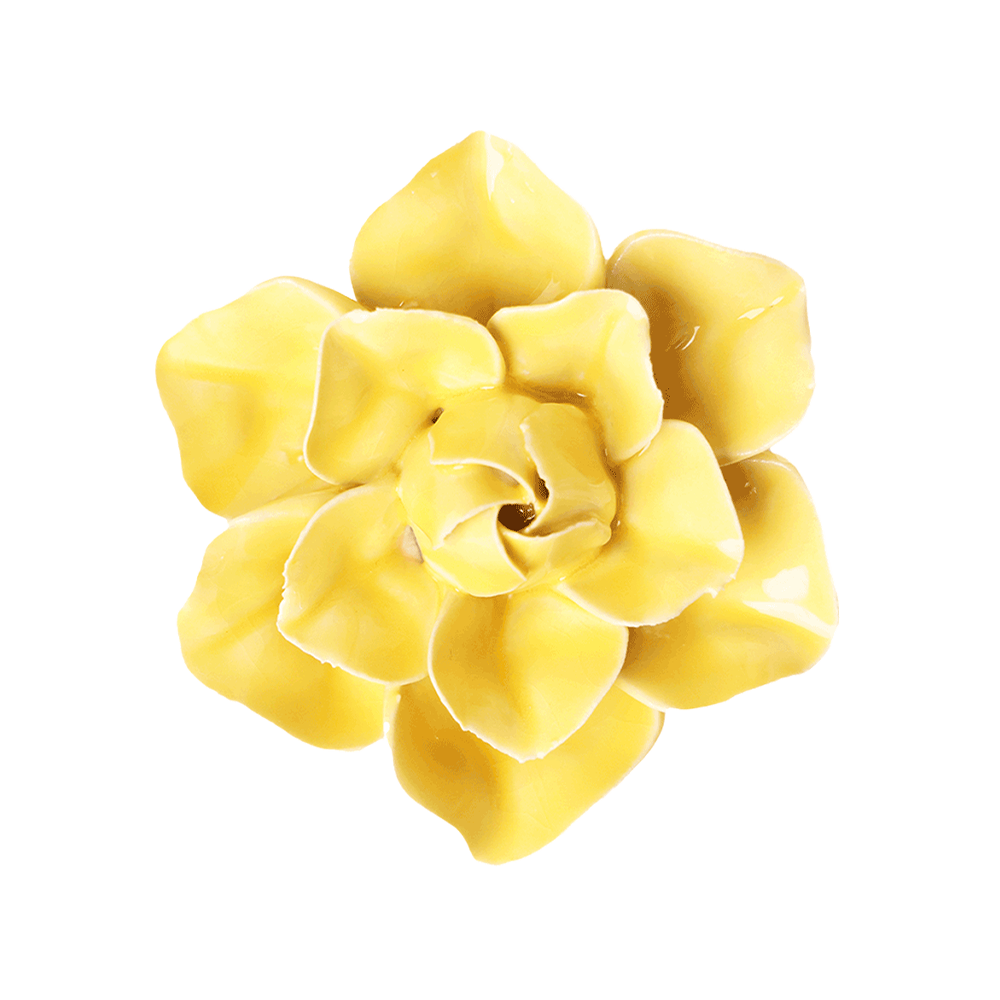 Buttercup Yellow Daffodil ceramic wall flower — English Garden Collection — Chive Ceramics Studio
