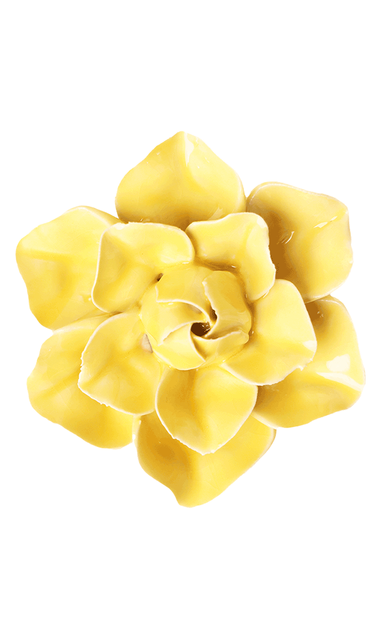 Buttercup Yellow Daffodil ceramic wall flower — English Garden Collection — Chive Ceramics Studio