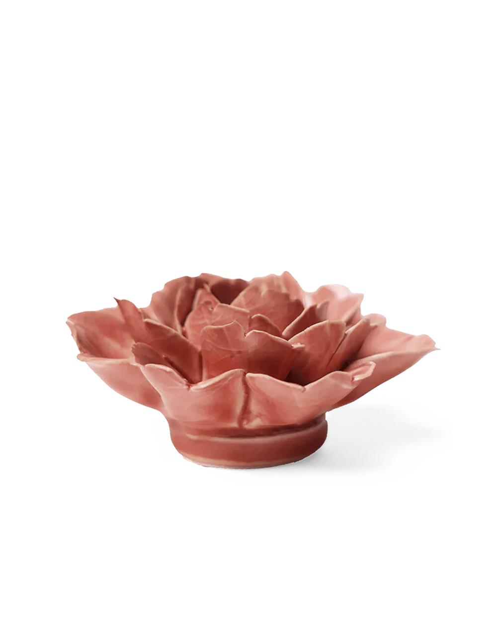Champagne Pink Rose ceramic wall flower detail view — Chive Ceramics Studio