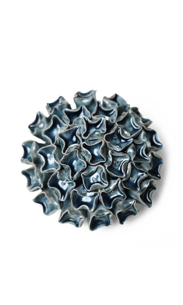 Teal - Flower Medium - handmade by Chive Studio Toronto