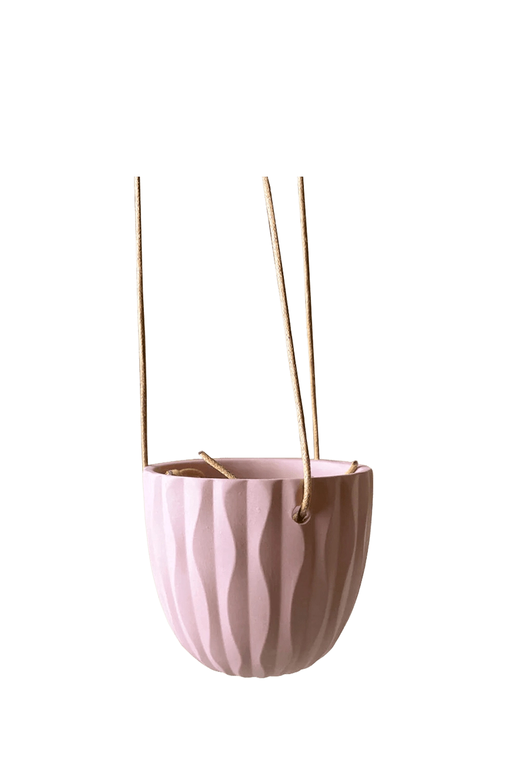 Clay Terracotta Ceramic Modern Hanging Planter - Virago - handmade by Chive Studio Toronto