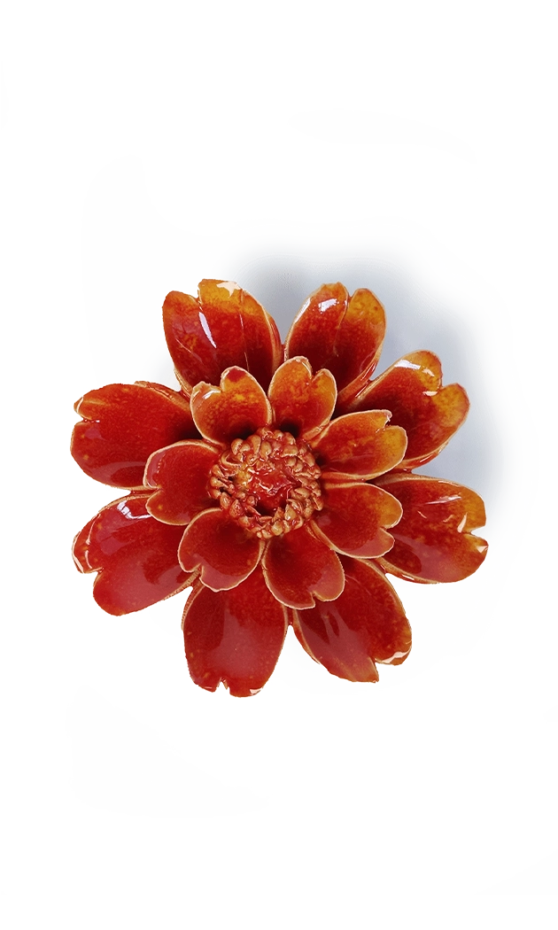 Orange Yellow - Paris Daisy - handmade by Chive Studio Toronto