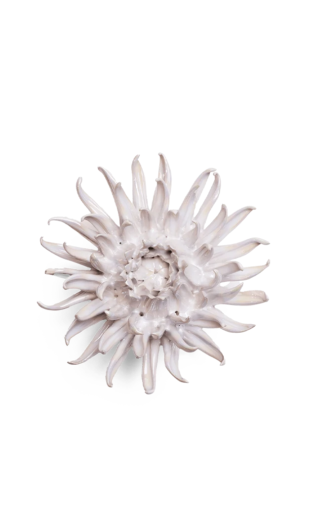 Pearlescent White - Medium Flower - handmade by Chive Studio Toronto