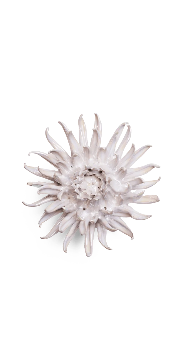 Pearlescent White - Medium Flower - handmade by Chive Studio Toronto