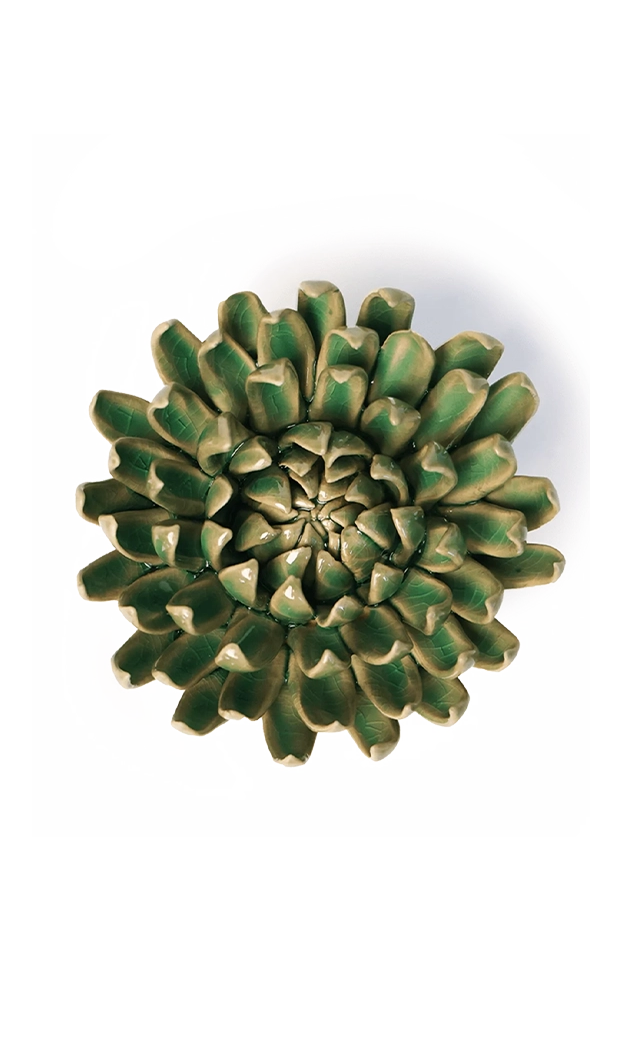 Jungle Green - Pompom Mum - handmade by Chive Studio Toronto