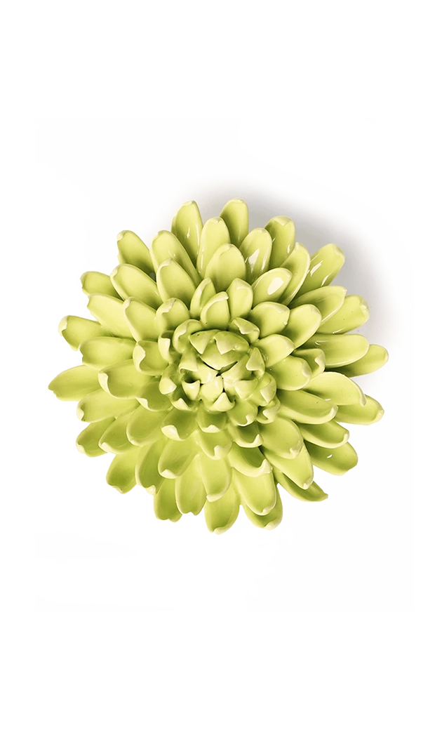 Yellow Green - Pompom Mum - handmade by Chive Studio Toronto
