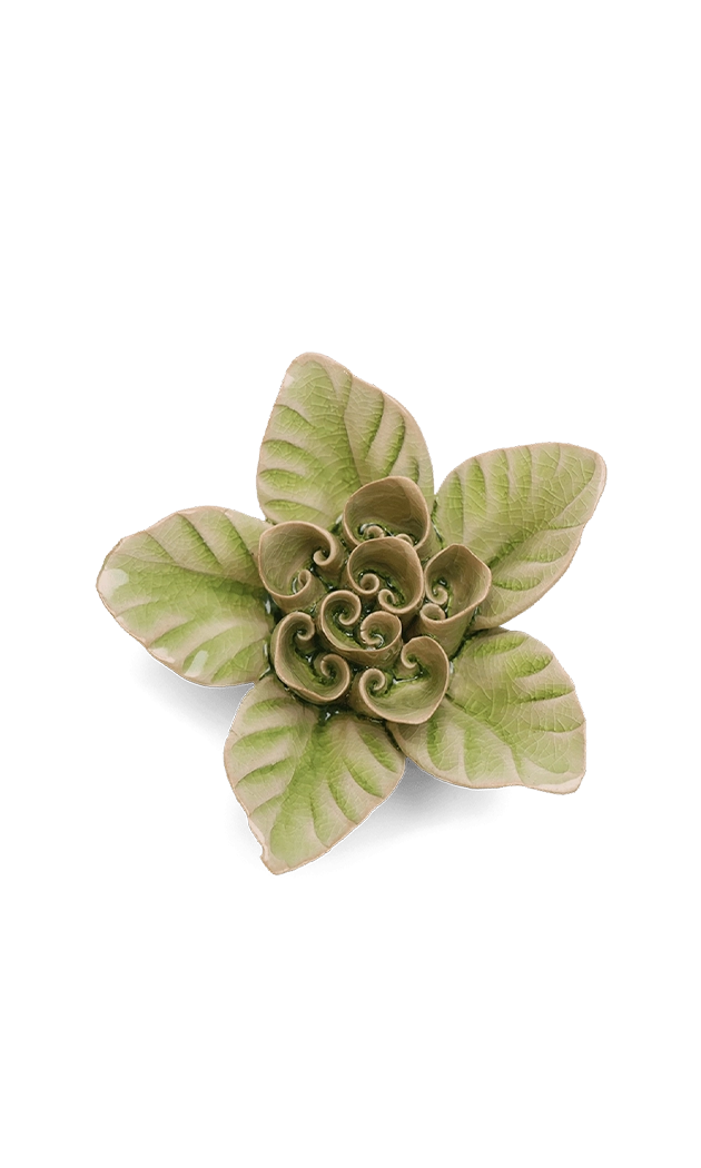 Peridot Green - Maiden Lotus - handmade by Chive Studio Toronto