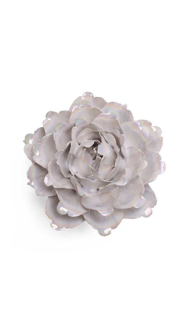 Pearlescent White - Zinnia - handmade by Chive Studio Toronto