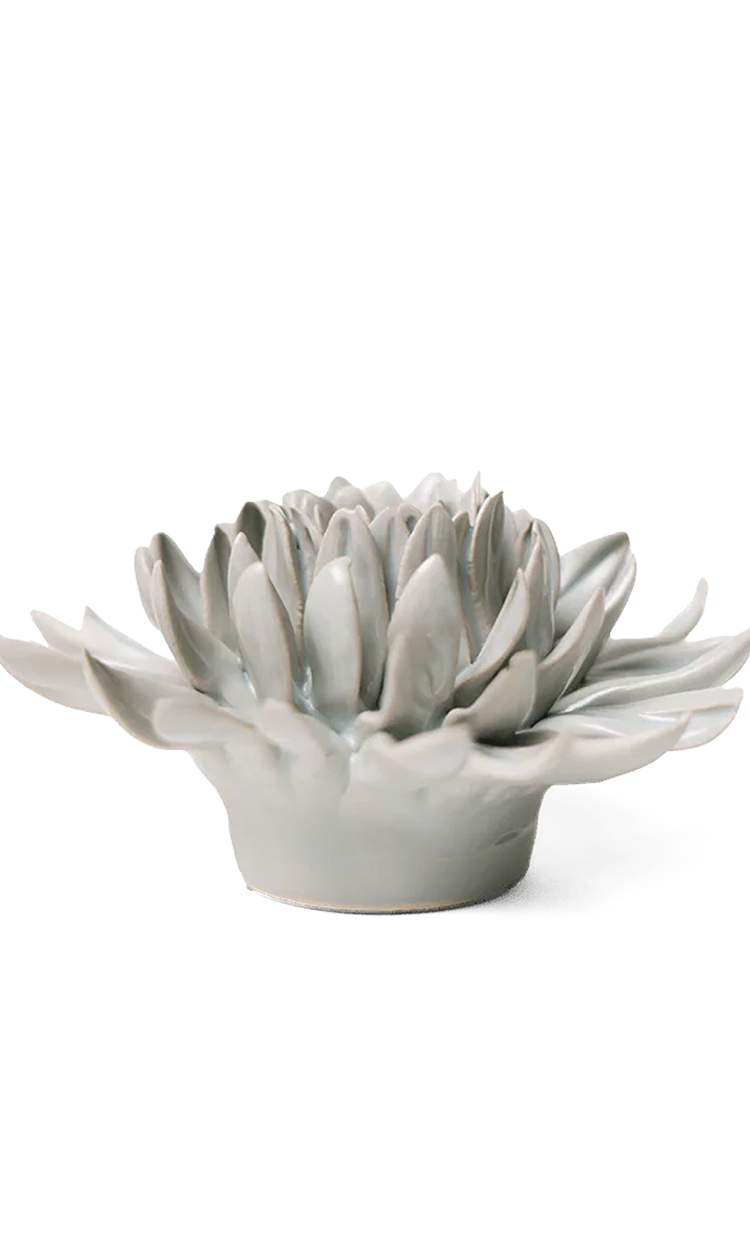 Panache Green Spider Mum ceramic wall flower — English Garden — handmade by Chive Studio Toronto