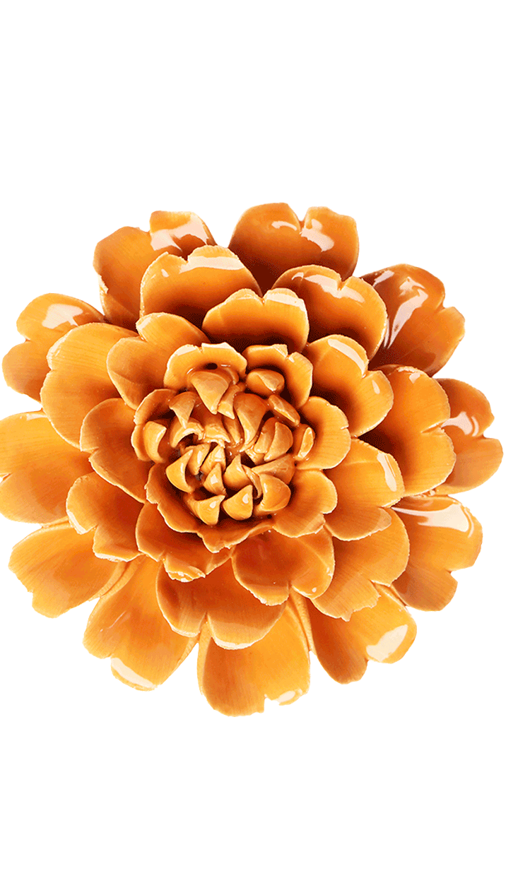 Orange - Fiesta Marigold - handmade by Chive Studio Toronto