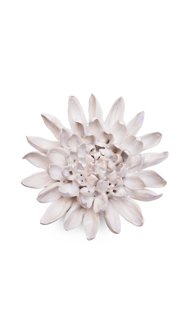 Pearlescent White - Chrysanthemum - handmade by Chive Studio Toronto
