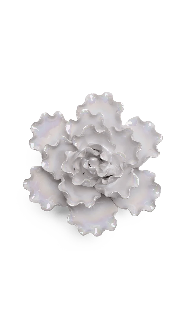 Pearlescent White - Sea Lettuce Medium - handmade by Chive Studio Toronto