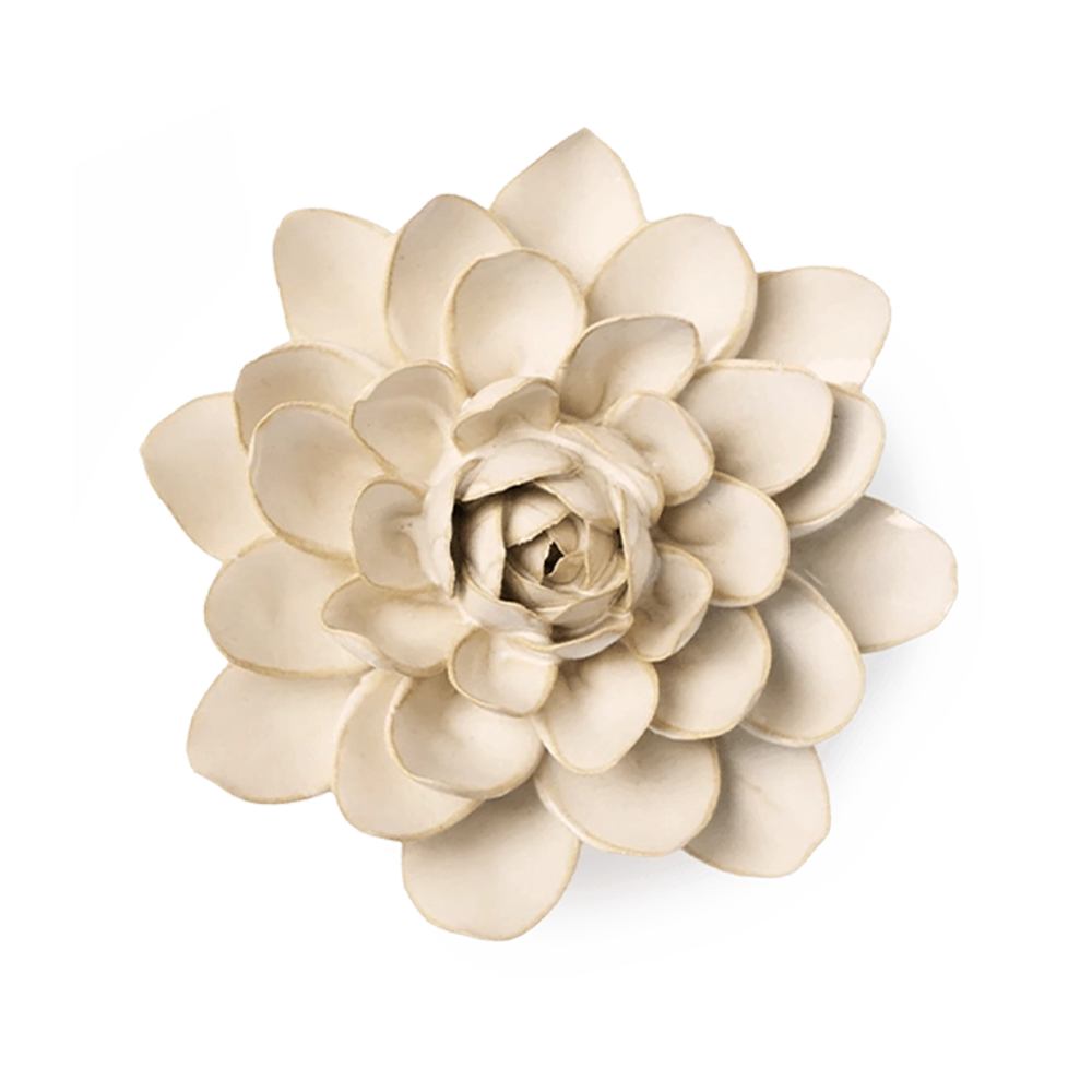 Ivory Snowdrop ceramic wall flower — English Garden Collection — Chive Ceramics Studio