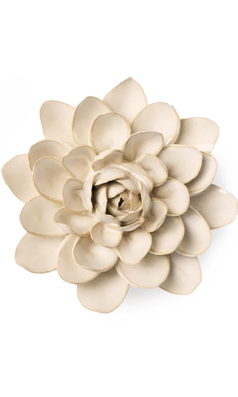 Ivory Snowdrop ceramic wall flower — English Garden Collection — Chive Ceramics Studio