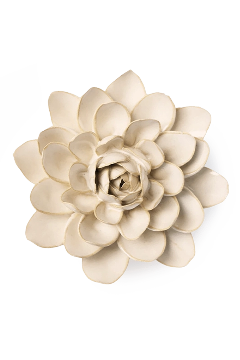 Ivory Snowdrop ceramic wall flower — English Garden Collection — Chive Ceramics Studio