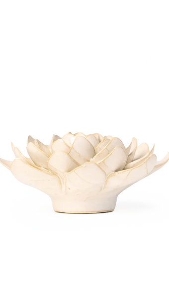 Ivory Snowdrop ceramic wall flower detail view — Chive Ceramics Studio