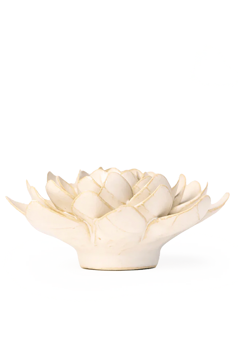 Ivory Snowdrop ceramic wall flower detail view — Chive Ceramics Studio