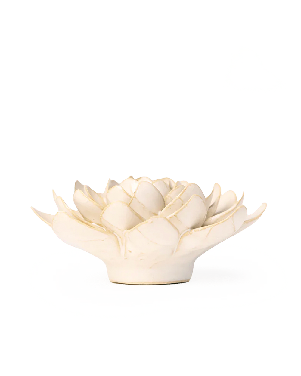 Ivory Snowdrop ceramic wall flower detail view — Chive Ceramics Studio