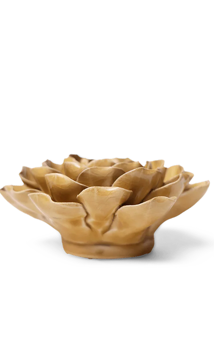 Caramel Charm Peony ceramic wall flower detail view — Chive Ceramics Studio