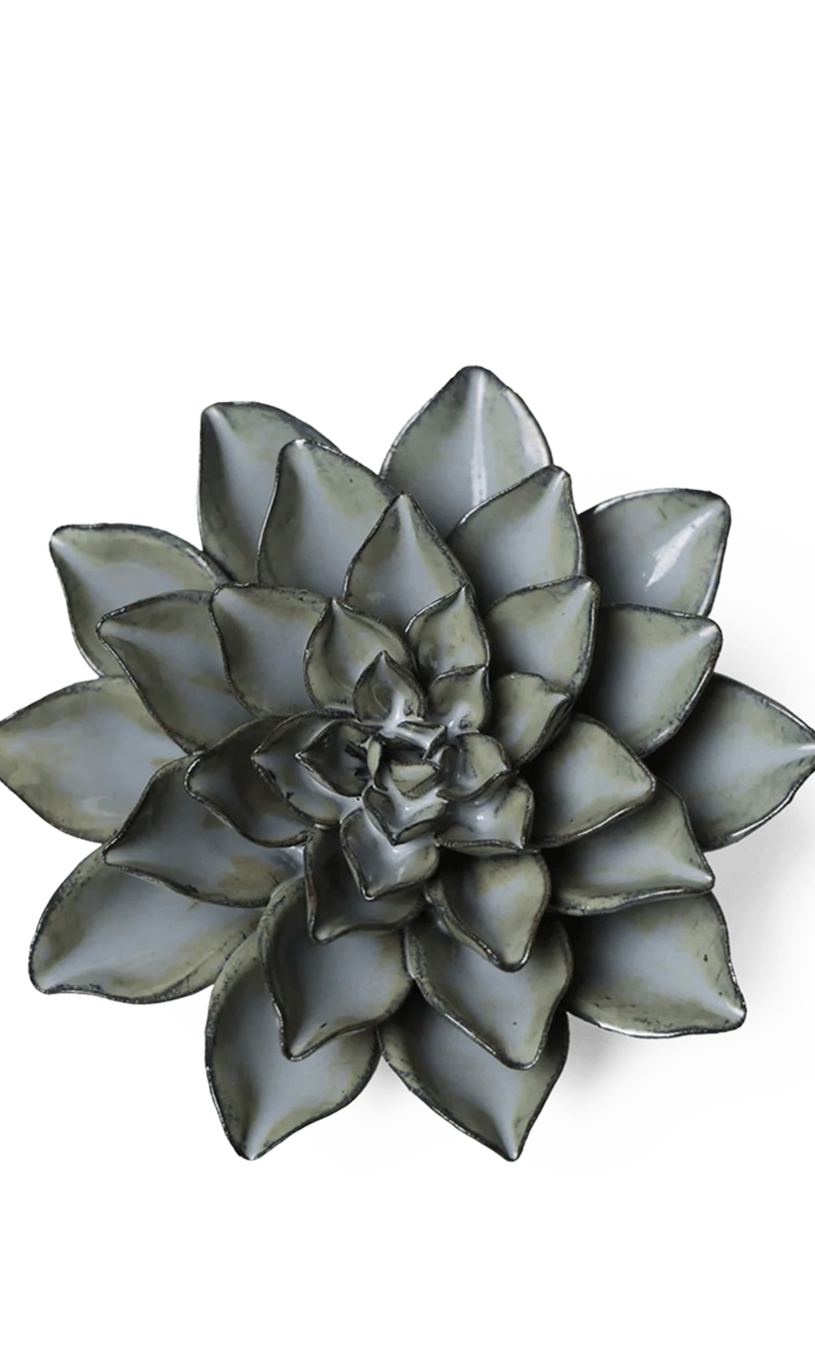 Grey Goyet Azalea ceramic wall flower — Japan Collection — designed in Toronto by Chive Studio