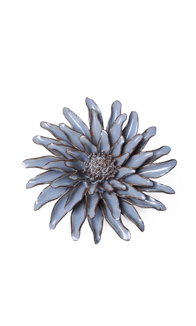 Blue Grey - Gerbera Daisy - handmade by Chive Studio Toronto