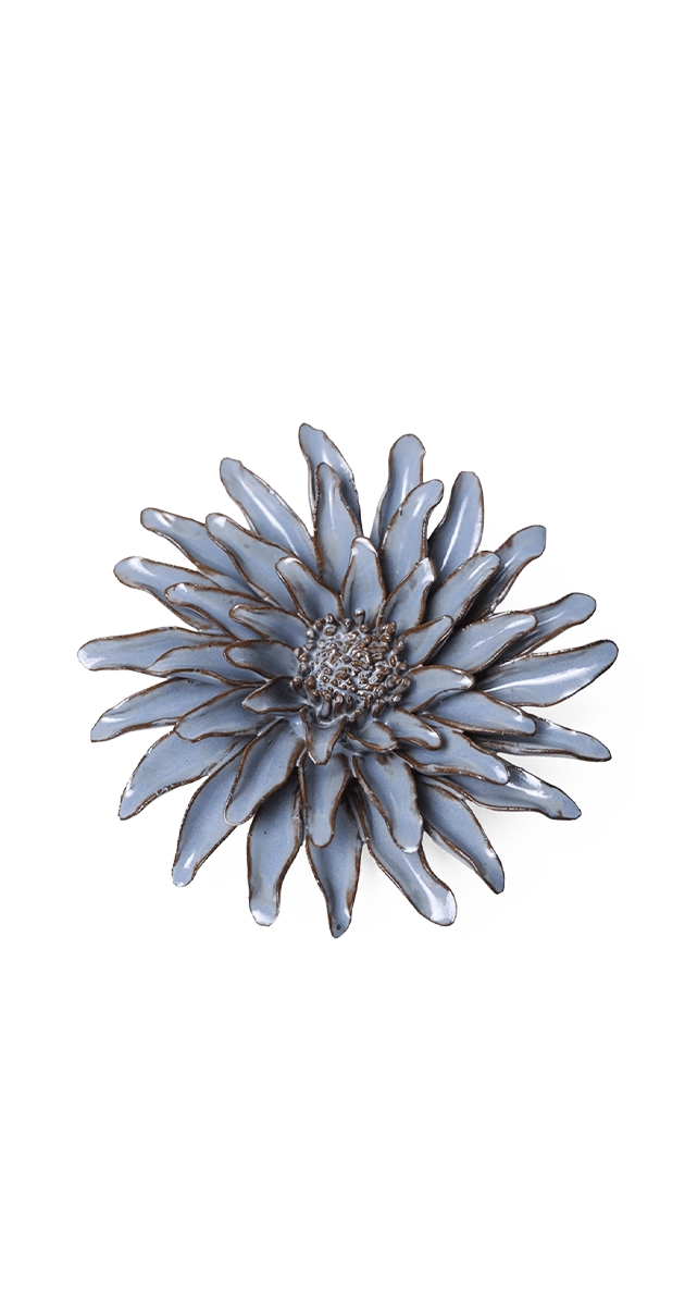 Blue Grey - Gerbera Daisy - handmade by Chive Studio Toronto
