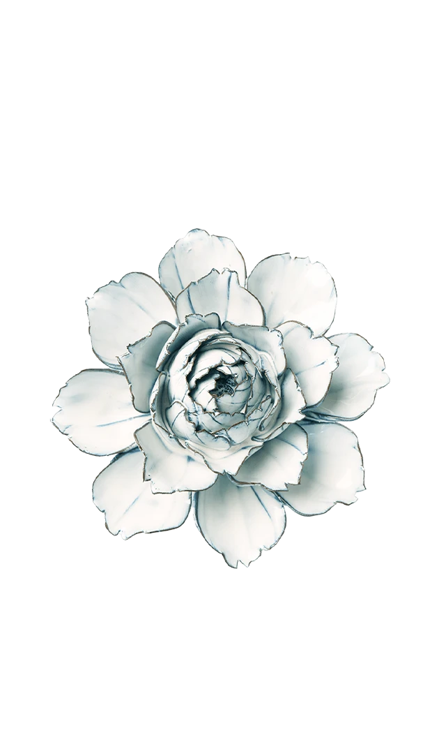 Blue White - Camellia - handmade by Chive Studio Toronto