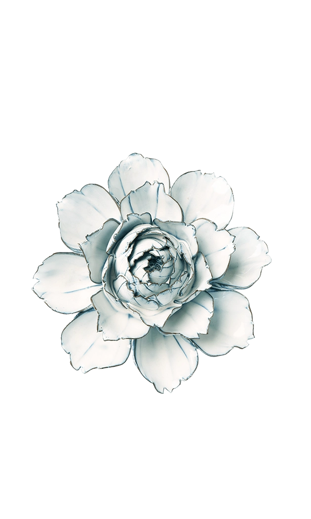 Blue White - Camellia - handmade by Chive Studio Toronto