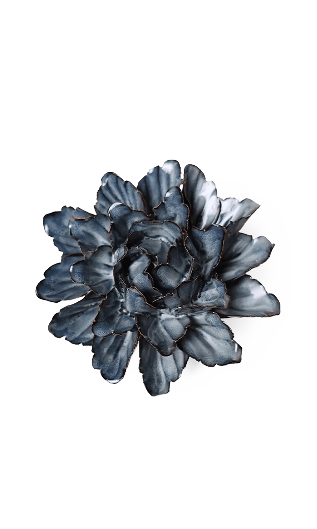 Navy Sorbet - Peony - handmade by Chive Studio Toronto